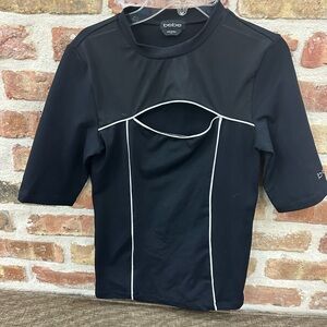 Bebe Black‎ Tee with White Trim